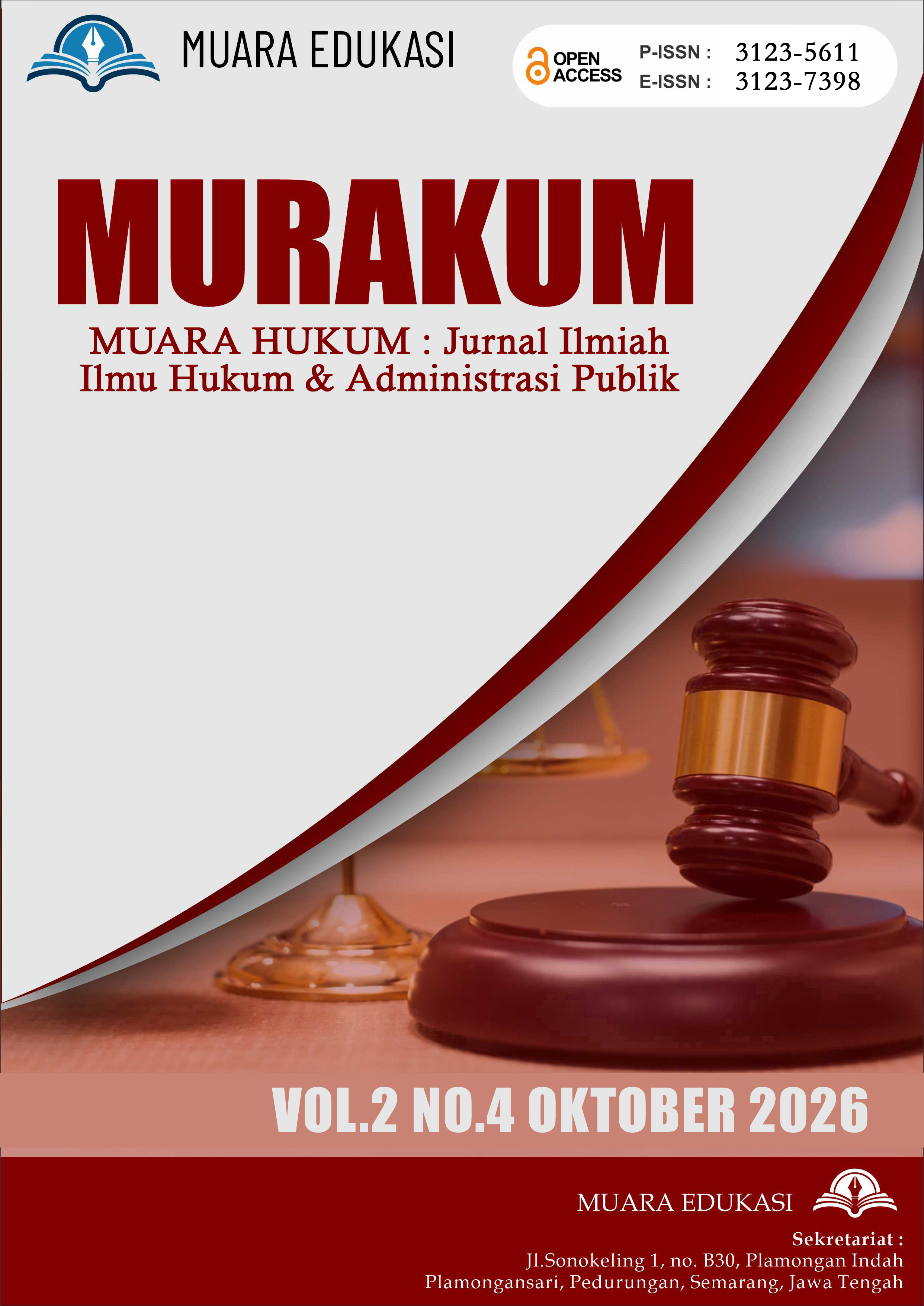 					View Vol. 2 No. 4 (2026): MUARA HUKUM : Jurnal Ilmiah Ilmu Hukum & Administrasi Publik
				